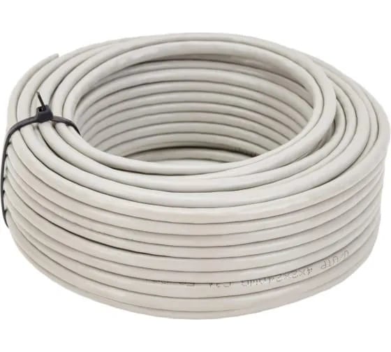 Кабель TDM витая пара народный U/UTP Cat 5e 4х2х24AWG CCA 50м PVC, серый SQ0107-0114