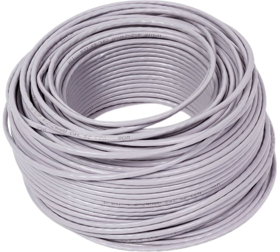 Кабель TDM витая пара народный U/UTP Cat 5e 4х2х24AWG CCA 100м PVC, серый SQ0107-0115