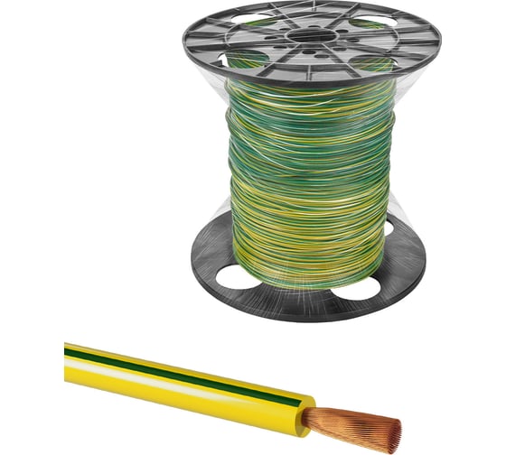 Провод TDM ELECTRIC ПуГВнг(А)-LS 1x1,5 ГОСТ на катушке (700м), желто-зеленый SQ0124-2576