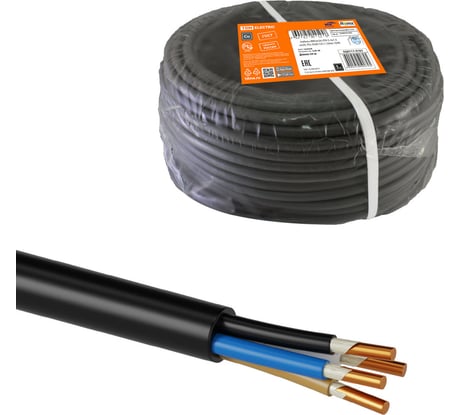 Кабель TDM ELECTRIC ВВГнгА-FRLS 4х1,5 окN, PE-0,66 ГОСТ 50м SQ0117-0183