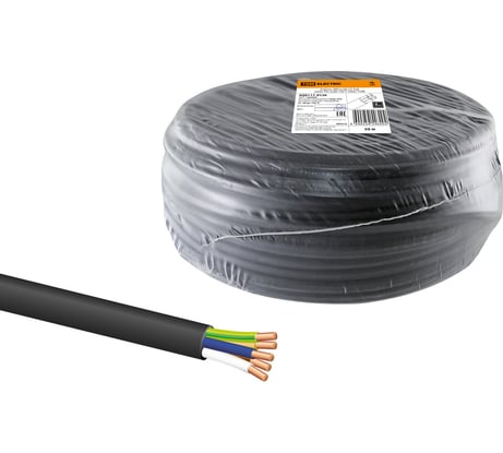 Кабель TDM ELECTRIC ВВГнгА-LS 5х6 окN, PE-0,66 ГОСТ 50м SQ0117-0136