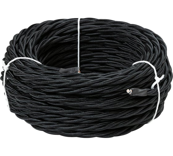Ретро провод TDM ELECTRIC "Эко" 3х2,5 витой ГОСТ черный 50м SQ2801-0134 1