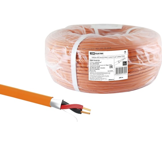 Кабель TDM ELECTRIC КПСЭнгА-FRHF 1х2х0,75 мм 200м SQ0114-0118 1