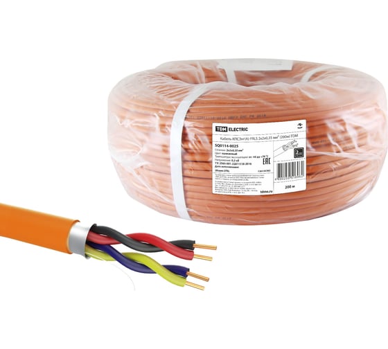 Кабель TDM ELECTRIC КПСЭнгА-FRLS 2х2х0,35 мм 200м SQ0114-0025 1