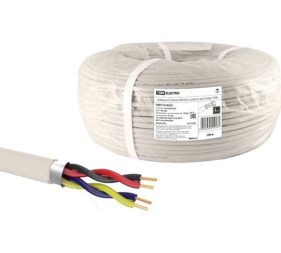 Кабель TDM ELECTRIC КПСЭнгА-FRLSLTx 2х2х0,35 мм 200м SQ0114-0223 1