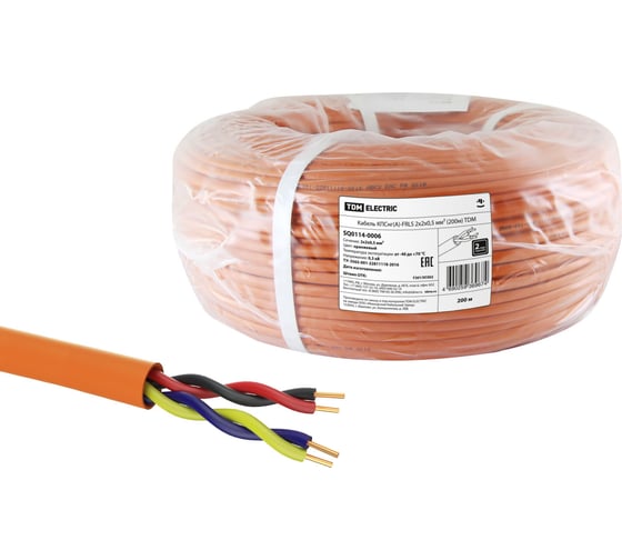 Кабель TDM ELECTRIC КПСнгА-FRLS 2х2х0,5 мм 200м SQ0114-0006