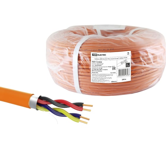 Кабель TDM ELECTRIC КПСЭнгА-FRLS 2х2х1,0 мм 200м SQ0114-0026 1