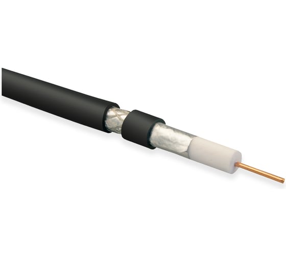 Коаксиальный кабель ELTROS RG-6 внешний, 75 Ом, бухта 100м, черный RG6-025-ELTROS-MP