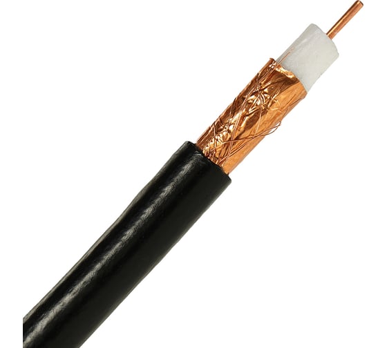 Коаксиальный кабель ELTROS RG-6 внешний, 75 Ом, бухта 100м, черный RG6-025-ELTROS-MP 1