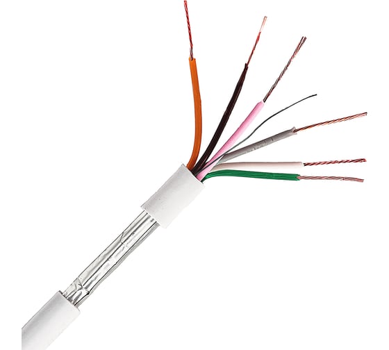 Кабель для сигнализации ELTROS КСПЭВГ 6x0.2, бухта 200м, белый КСПЭВГ-053-ELTROS-MP 1