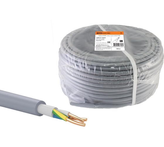 Кабель TDM ELECTRIC NYM-J 3х2,5-0,66 100м SQ0121-0020