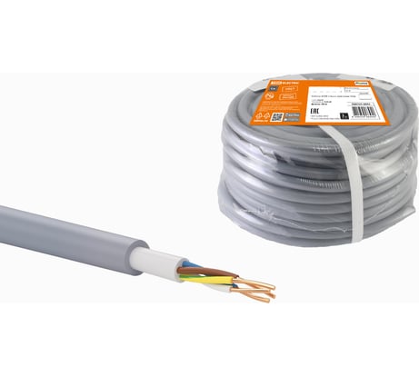 Кабель TDM ELECTRIC NYM-J 4х2,5-0,66 20 м SQ0121-0054