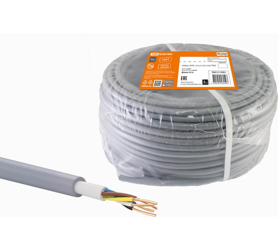 Кабель TDM ELECTRIC NYM-J 5х2,5-0,66 50м SQ0121-0082 1