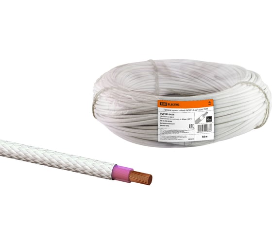 Термостойкий провод TDM ELECTRIC  РКГМ 1,0 мм2 50м SQ0122-0016