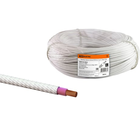 Термостойкий провод TDM ELECTRIC  РКГМ 0,75 мм2 100м SQ0122-0022