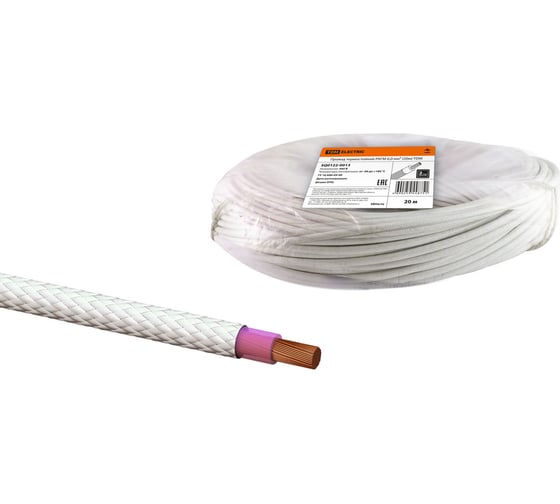 Термостойкий провод TDM ELECTRIC  РКГМ 6,0 мм2 20м SQ0122-0013 1