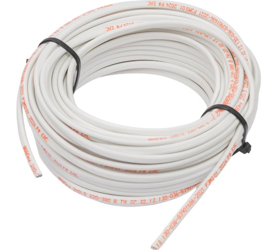 Шнур TDM ШВВПмб 2х0,5 20м, белый Народный SQ0120-0201