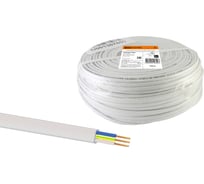 Шнур TDM ELECTRIC ШВВП 3х0,75 ГОСТ 100м, белый SQ0120-0026