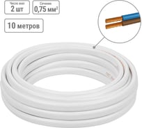 Шнур TDM ELECTRIC ШВВПмб 2х0,75 10м, белый Народный SQ0120-0152