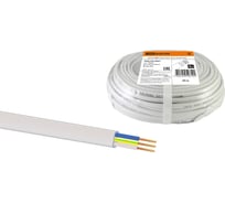 Шнур TDM ELECTRIC ШВВП 3х0,5 ГОСТ 30м, белый SQ0120-0021