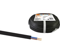 Шнур TDM ELECTRIC ШВВПмб 2х0,75 20м, черный Народный SQ0120-0204