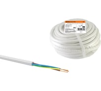 Провод TDM ELECTRIC ПВС 3х0,75 ГОСТ 20м, белый SQ0118-0021