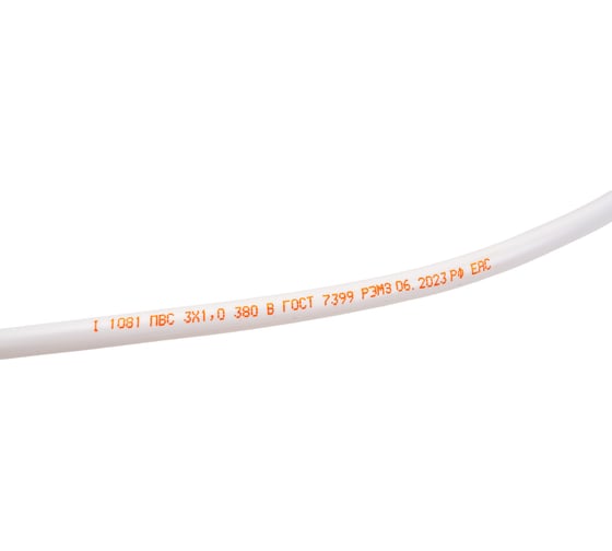 Провод TDM ПВС 3х1 ГОСТ 20м, белый SQ0118-0022