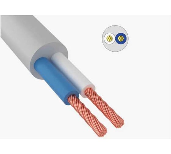 Провод TDM ПВСмб 2х2,5 5м, белый Народный SQ0118-0504