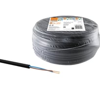 Провод TDM ELECTRIC ПВСмб 2х1 50м, черный Народный SQ0118-0818