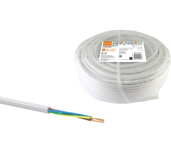 Провод TDM ПВСмб 4х1,5 100м, белый Народный SQ0118-0911