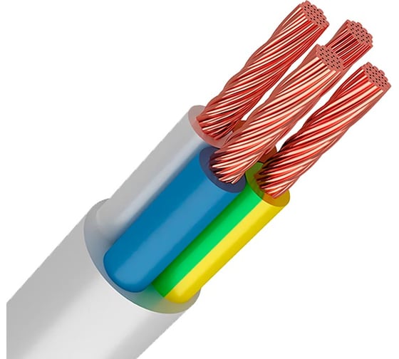 Провод TDM ПВСмб 4х0,75 100м, белый Народный SQ0118-0909
