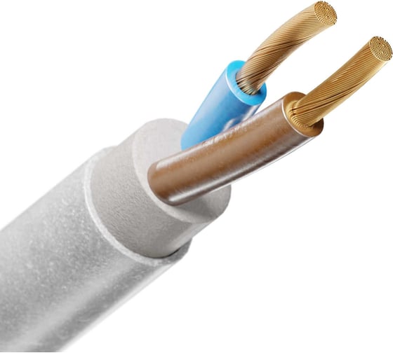 Провод ELITRON ПВСн 2x4, ГОСТ, белый, 5 метров E103-5-W