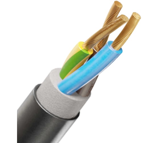Провод ELITRON ПВСн 3x1,5, ГОСТ, черный, 70 метров E112-70-B