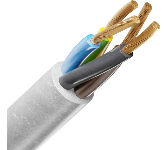 Провод ELITRON ПВСн 4x1,5, ГОСТ, белый, 50 метров E116-50-W