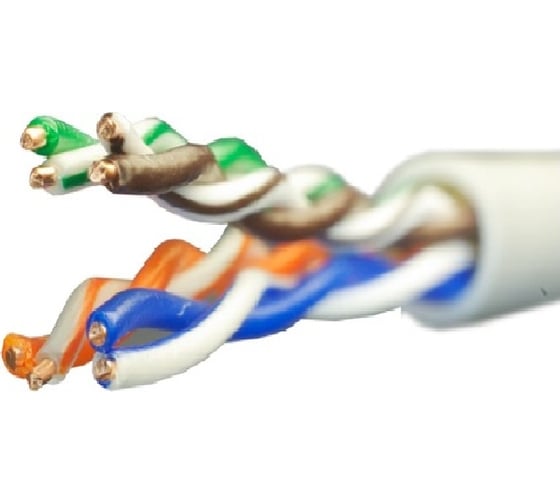 Сетевой интернет кабель витая пара SUPRLAN медный Standard UTP 5e 4x2xAWG24 Cu PVC внутренний 100м 01-0332