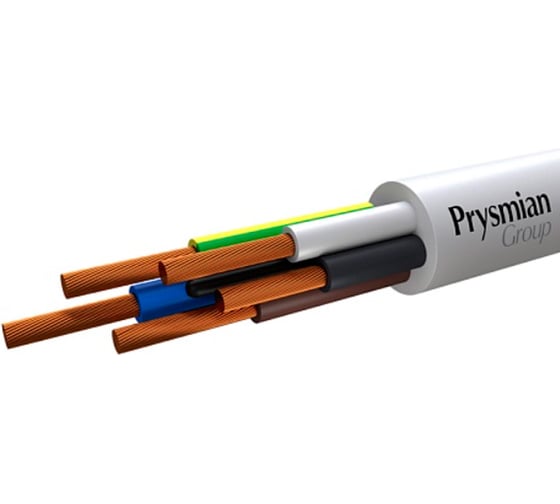 Провод PRYSMIAN ПВСнг(А)-LS 5*10 белый 4105080201