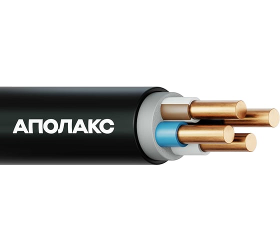 Кабель силовой АПОЛАКС ВВГнг(А)-LS 4x1,5 ок (N,PE)-0,66 500 м 4687206952614