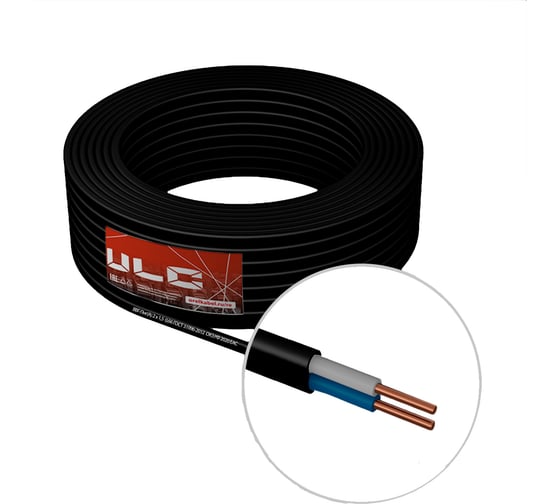 Кабель ВВГ-ПнгА ULC 2х1.5 черный 50м ULС0035 1