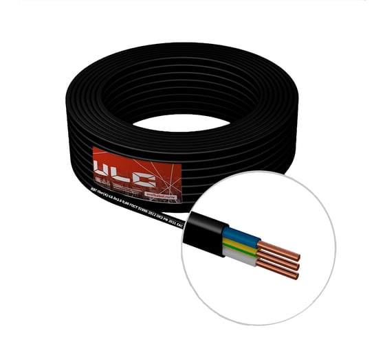 Кабель ВВГ-ПнгA-LS ULC 3х2.5 черный 10м ULС0045 ULC0045