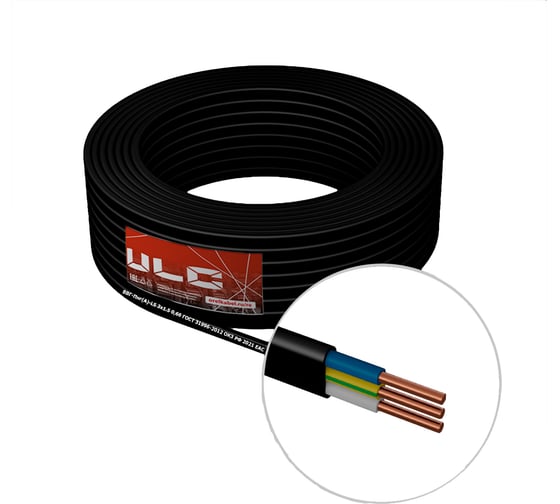 Кабель ВВГ-ПнгA-LS ULC 3х1.5 черный 50м ULС0043 1