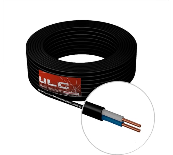 Кабель ВВГ-ПнгA-LS ULC 2х1.5 черный 10м ULС0049 1