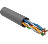 Кабель витая пара ELITRON U/UTP кат.5 4х2х24AWG solid CCA PVC серый (м) E194-100