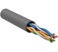 Кабель витая пара ELITRON U/UTP кат.5E 4х2х24AWG solid CU PVC серый (м) E195-305