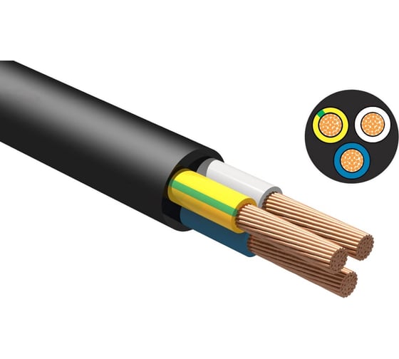 Кабель для удлинителей iTOK КГтп-ХЛ 3х1,5 гибкий морозостойкий черный ГОСТ (3 метра) i-KPP-SU-KGTPHL-315-3-BL 1