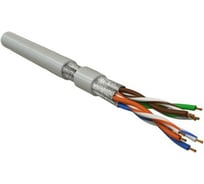 Кабель Hyperline UFTP4-C6-P26-IN-LSZH-GY-100 (100 м) витая пара, экранированная U/FTP, категория 6, 4 пары (26 AWG), многожильный (patch), LSZH, серый 243627