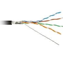 Кабель Hyperline FUTP4-C5E-S24-OUT-PE-BK-100 (100м) витая пара, экранир. F/UTP, кат. 5e, 4 п 49117