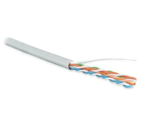 Кабель Hyperline UUTP4-C5E-S24-IN-LSZH-GY-100 (100 м) витая пара, неэкран. U/UTP, категория 5e, 4 пары (24 AWG), серый 273289