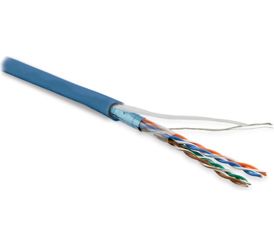 Кабель Hyperline FUTP4-C5E-P26-IN-LSZH-BL-100 (100 м) витая пара, экранированная F/UTP 243625 1
