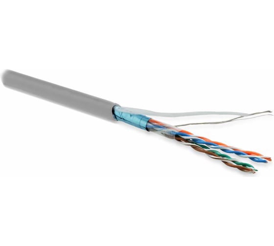 Кабель Hyperline FUTP4-C5E-P26-IN-LSZH-GY-100 (100 м) витая пара, экранированная F/UTP 243623 1
