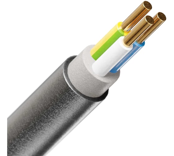 Кабель ELITRON ВВГнг(А)-LS 3х6 ОК (N PE) 0.66кВ 5м E266-5